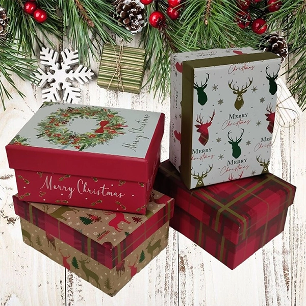 Christmas Boxes With Lids Image 1